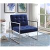 Image 1 : NEW - Delia Collection Chrome & Blue Accent Chair, R.V. $209 (4405NV)