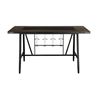 Image 1 : NEW - Appert Collection Counter Height Table, Glass Insert & Built-in Wine Rack - 36 x 69 x 36H (556