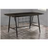Image 3 : NEW - Appert Collection Counter Height Table, Glass Insert & Built-in Wine Rack - 36 x 69 x 36H (556