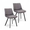 Image 1 : NEW - Pair of Carrie Collection Mid-Century Style Charcoal Dining Chairs (2 per Boxe - 6833SN-BK)