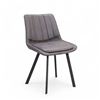 Image 3 : NEW - Pair of Carrie Collection Mid-Century Style Charcoal Dining Chairs (2 per Boxe - 6833SN-BK)