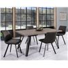 Image 2 : NEW - Pair of Carrie Collection Mid-Century Style Charcoal Dining Chairs (2 per Boxe - 6833SN-BK)