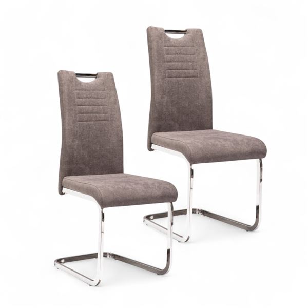 NEW - Pair of Normandy Collection Dining Chairs (2 per Boxe - 7385SN-GY)