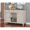 Image 2 : NEW -  Nesbitt Collection Antique French Country White Server - 52 x 18 x 36 (7412W-40)
