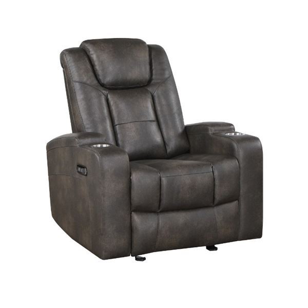 NEW -  McBride Collection Power Glider Recliner with Cupholders -  36 x 40 x 42.5H (9213-1G)