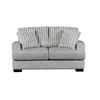 Image 1 : NEW - Imogen Collection Corduroy Brushed-Linen Grey Loveseat - 63 x 35.75 x 35.75H (99083GY-2)