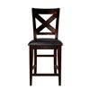 Image 2 : NEW -  Pair of Crown Point Collection Bistro Mango Veneer Counter Heigh Chairs (1372-24)