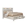 Image 1 : NEW -  Darcy Collection White Oak Upholstered Queen Storage Bed (1700W)