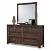 Image 1 : NEW -  Darcy Collection Dark Oak Dresser & Mirror - 58 x 17 x 35H Dresser (Total 2 Boxes - VF-1700-5