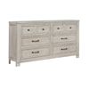Image 3 : NEW -  Darcy Collection White Oak Dresser & Mirror - 58 x 17 x 35H Dresser (Total 2 Boxes - VF-1700W