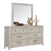 Image 1 : NEW -  Darcy Collection White Oak Dresser & Mirror - 58 x 17 x 35H Dresser (Total 2 Boxes - VF-1700W