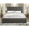 Image 2 : NEW  Cadmus Collection Queen Tufted Dark Grey Bed - (Total 3 Boxes - VF-1890KN)