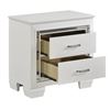 Image 2 : NEW  Allura Collection Textured LED White Nightstand (1916W-4)