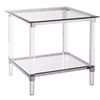 Image 1 : Homelegance Lyrica Clear Glass Square End Table with Acrylic Legs - RV: $799 CAD - H24" x 24" x 24" 