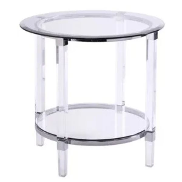 Homelegance Lyrica Clear Glass End Table - RV: $515 CAD - H24" x 24" x 24" (3656-04R)