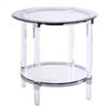 Image 1 : Homelegance Lyrica Clear Glass End Table - RV: $515 CAD - H24" x 24" x 24" (3656-04R)