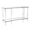 Image 1 : Homelegance Lyrica Clear Glass Sofa Table - RV: $599 CAD- H30" x W48" x D17" (3656-05REC)