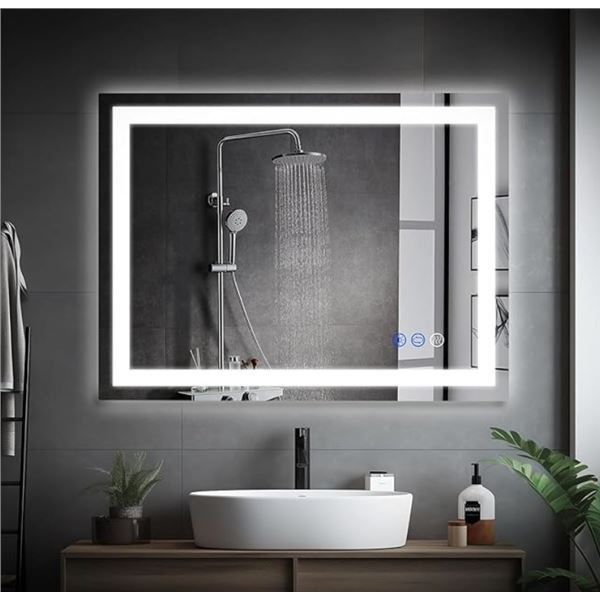 LED Mirror with Adjustable Light Temperatures - 36" x 28" (USM3037-Stuttgart)