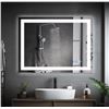 Image 1 : LED Mirror with Adjustable Light Temperatures - 36" x 28" (USM3037-Stuttgart)