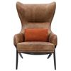 Image 2 : Moe’s Home Collection Amos Leather Accent Chair - Cappuccino - RV: $2399 CAD (PK-1103-14)