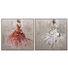 Image 1 : Set of 2 - Butterfly Ballet - Luxury Wall Art - 100 x 100 cm each (New in Box)