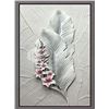 Image 1 : Tropical Elegance - Silver - Luxury Wall Art - 60 x 80 cm (New in Box)