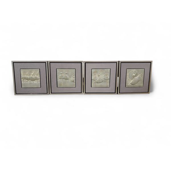 40 Waltz (Gray) - Luxury Wall Art - 45.5 x 45.5 cm x 4 Panels (New in Box)
