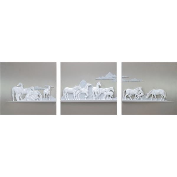 A Piece of Serenity - Luxury Wall Art with frame - 80 x 80 cm x 3 panels (New in Box)