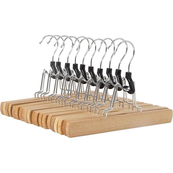 Wooden Pants Hanger - Cherry 20 Pack (2 Boxes)