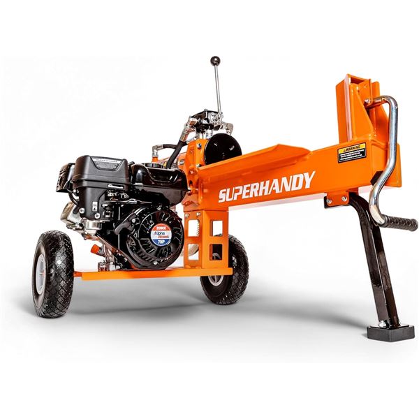 SuperHandy Log Splitter Gas Powered Portable 20 Ton Rapid Auto Return Ram System Bucher Gear Pump 7H