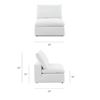 Image 2 : Sunday's - Movie Night Armless Chair, Standard, Cream Linen - R.V. $1,470 (CHA-YJ-904-018)