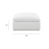 Image 2 : Sunday's - Movie Night Ottoman, Standard, Cream Linen - R.V. $1,220 (OTT-YJ-903-018)