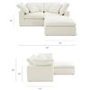 Image 2 : Sunday's - Movie Night 3-Piece Modular Sectional, Large, Cream Linen - R.V. $4,910 (includes 3 boxes