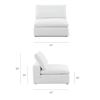 Image 2 : Sunday's - Movie Night Armless Chair, Large, Light Pebble - R.V. $1,680 (CHA-YJ-903-029)
