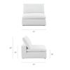 Image 4 : Sunday's - Movie Night Armless Sofa, Large, Dark Shadow - R.V. $3,360 (Total 2 Boxes - x2 Armless Ch