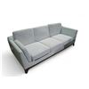 Image 3 : Scandinavian-Style 3 Seater Sofa - Light Grey - H24" x W82" x D35"