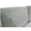Image 4 : Modern Fabric Sofa with Wooden Base - Light Gray - H24" x W82" x D35"