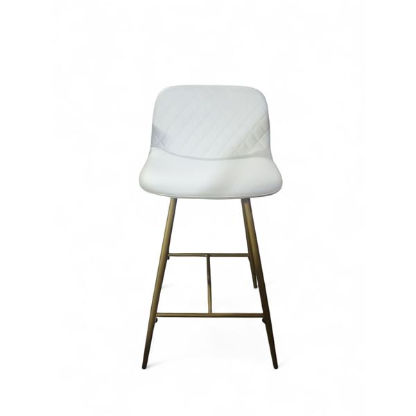 Swan Bar Chair - White Synthetic Leather - RV: $229 CAD