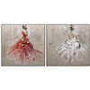 Image 1 : Set of 2 - Butterfly Ballet - Luxury Wall Art - 100 x 100 cm each (New in Box)