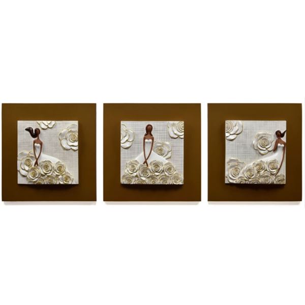 I Do (Silver) - Luxury Wall Art - 60 x 60 cm x 3 Panels (New in Box)