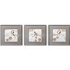 Image 1 : Fluttering Flower Dance (Gold) - Luxury Wall Art with frame - 65.5 x 65.5 cm x 3 panels  (New in Box