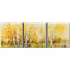 Image 1 : Golden Birch Forest - Luxury Wall Art - 60 x 60 cm x 3 panels (New in Box)