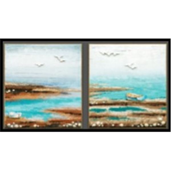 Sea Breeze - Luxury Wall Art - 80 x 100 cm (2 panels, New in Box)