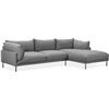 Image 1 : Moe's Home Collection Jamara Right-Facing Sectional - Charcoal Grey (UB-1016-07-R)