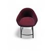 Image 1 : Elegant Burgundy Velvet Barrel Bar Chair