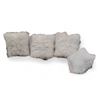 Image 2 : Set of 4 Playful White Faux Fur Smiley Face Decorative Pillows - RV: $200 CAD