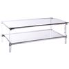 Image 1 : Homelegance Lyrica Glass Top Rectangle Coffee Table, RV: $499 CAD, H18" x W48" x D26" (3656-30)