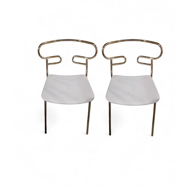 Ark Interior Pair of Traba Rosegold frame Gray seat - R.V. $499, Total Value $799