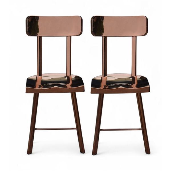 Ark Interior Set of 2 Bohemian Rose Gold Chairs - R.V. $699 (Display)