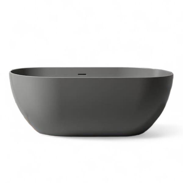 59" Solid Surface Stone Resin Soaking Bathtub - Dark Grey - RV: $2399 CAD (FS307-1500)
